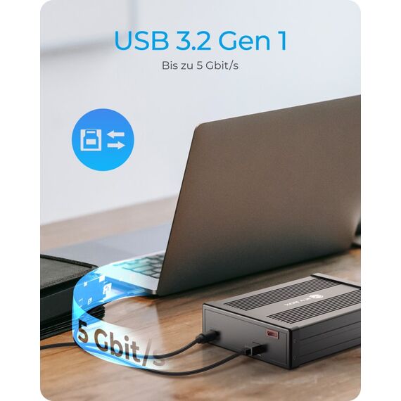 ICY BOX IB-525-U3, Gehäuse für 1x 5,25" SATA DVD/Blue-Ray Laufwerk, schwarz, 7 image