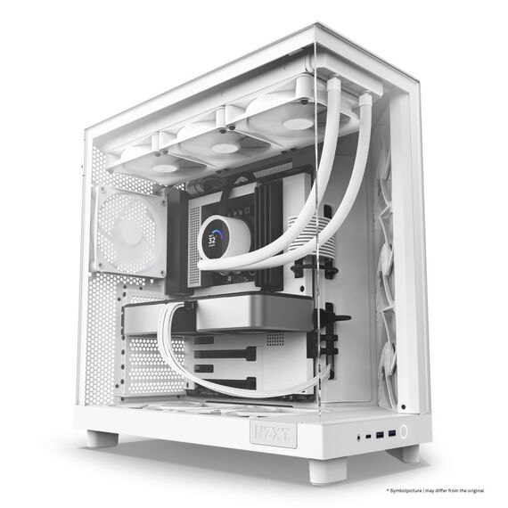 NZXT H6 Flow Midi Tower Weiß, Farbe: Weiß, 3 image