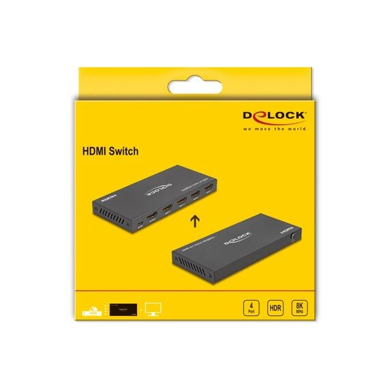 DeLOCK HDMI Switch 4 x HDMI in zu 1 x HDMI out 8K 60 Hz, 4 image