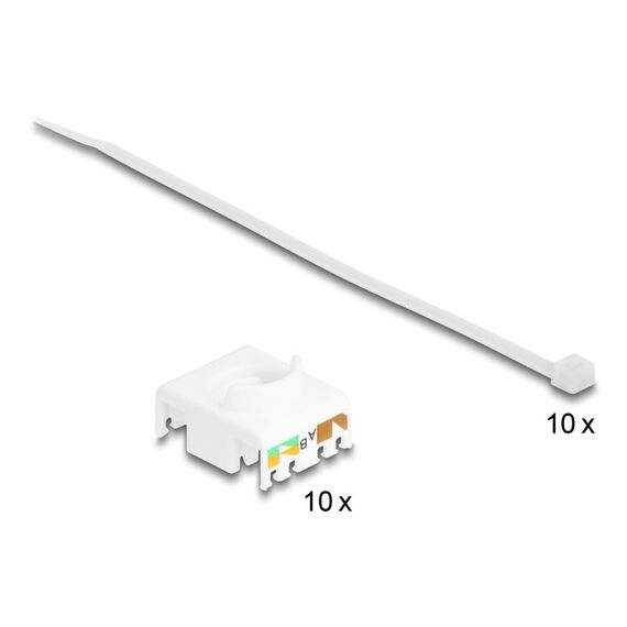 DeLOCK Keystone Modul RJ45 Buchse zu LSA Cat.6A werkzeugfrei rot Set 10 Stück, Farbe: Rot, 4 image