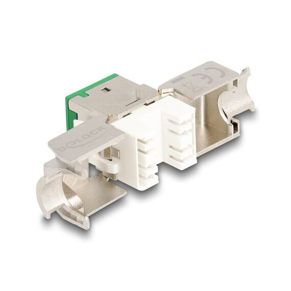 DeLOCK Keystone Modul RJ45 Buchse zu LSA Cat.6A werkzeugfrei grün Set 10 Stück, Farbe: Grün, 3 image