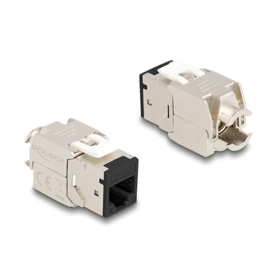 DeLOCK Keystone Modul RJ45 Buchse zu LSA Cat.6A werkzeugfrei schwarz Set 10 Stück, Farbe: Schwarz, 2 image
