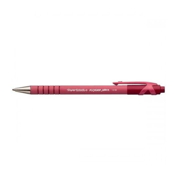 Papermate Flexgrip Ultra Rot Clip-on-Einziehkugelschreiber Medium 12 Stück(e)