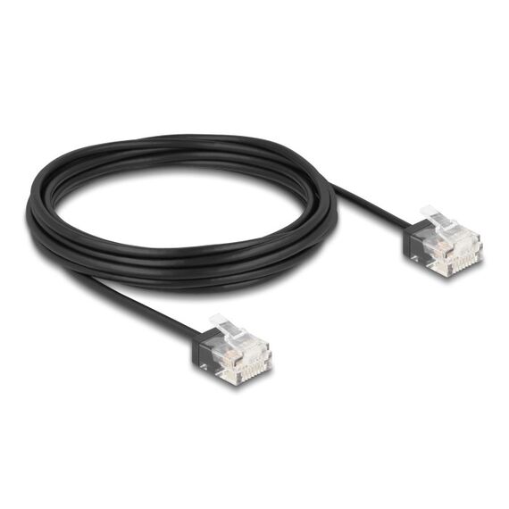 DeLOCK RJ45 Netzwerkkabel Cat.6 UTP Ultra Slim 5 m schwarz mit kurzen Steckern, Länge: 5 m, 2 image