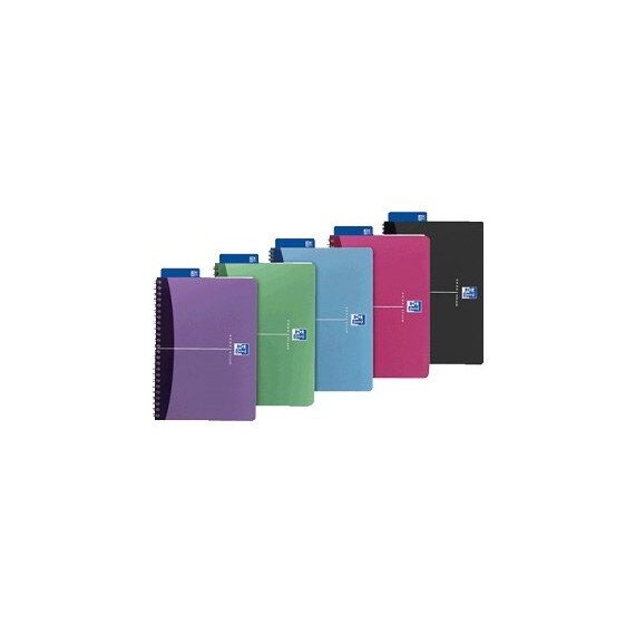 Elba 100101421 Notizbuch A4 Blau, Grün, Grau, Pink, Violett