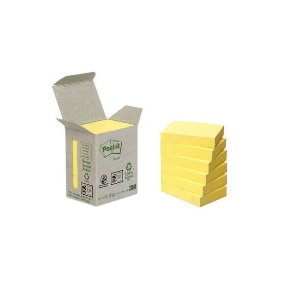 Post-It 653-1B Klebezettel Rechteck Gelb 100 Blätter Selbstklebend