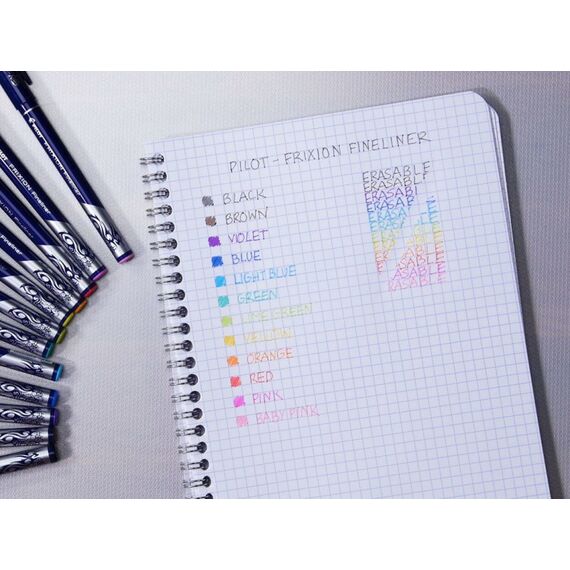 Pilot FriXion Fineliner Fein Schwarz, Blau, Grün, Pink, Rot, Violett 8 Stück(e), 4 image