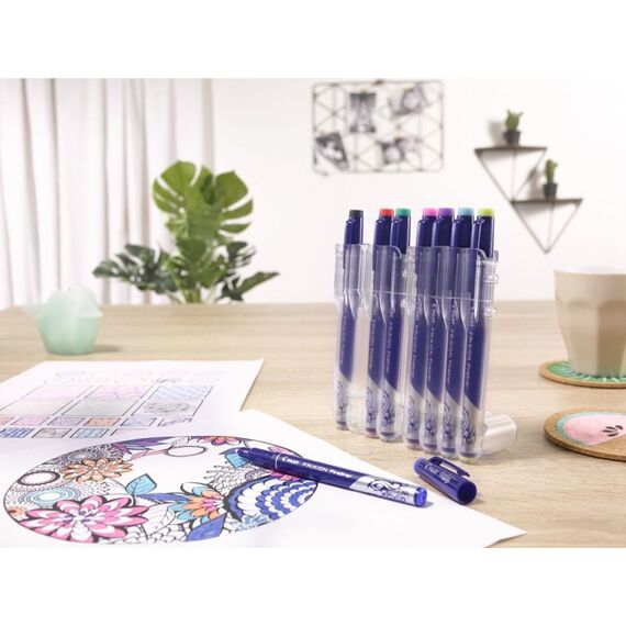 Pilot FriXion Fineliner Fein Schwarz, Blau, Grün, Pink, Rot, Violett 8 Stück(e), 9 image