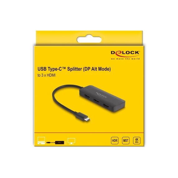 DeLOCK USB Type-C Splitter (DP Alt Mode) zu 3 x HDMI MST 4K 60 Hz, 3 image