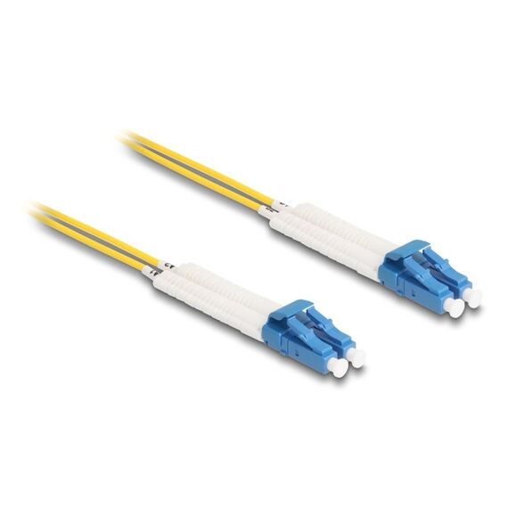 DeLOCK LWL Kabel LC Duplex zu LC Duplex Singlemode OS2 winkelbar 1 m, Länge: 1 m