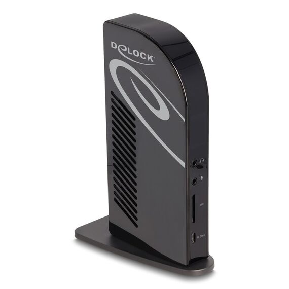 DeLOCK USB Type-C Triple Display Dockingstation mit DisplayLink® 4K / USB Hub / LAN / SD / Audio / PD 96 W