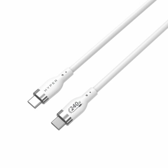 HYPER HJ4001WHGL USB Kabel USB 2.0 1 m USB C 0,48 Gbit/s 240 W Weiß, Farbe: Weiß, Länge: 1 m, 2 image