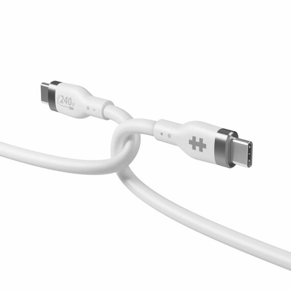 HYPER HJ4001WHGL USB Kabel USB 2.0 1 m USB C 0,48 Gbit/s 240 W Weiß, Farbe: Weiß, Länge: 1 m, 4 image