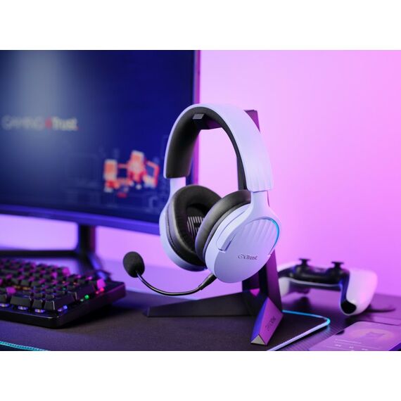 Trust GXT 491P FAYZO Kopfhörer Verkabelt & Kabellos Kopfband Gaming USB Typ-A Bluetooth Schwarz, Violett, 11 image