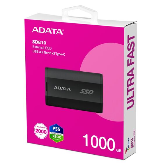 ADATA SD810 1 TB USB Typ-C USB 3.2 Gen 2x2 Schwarz, Kapazität: 1 TB, 4 image