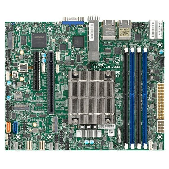 Supermicro SYS-E300-12D-4CN6P Server-Barebone Intel SoC BGA 2227 Rack (1U) Schwarz