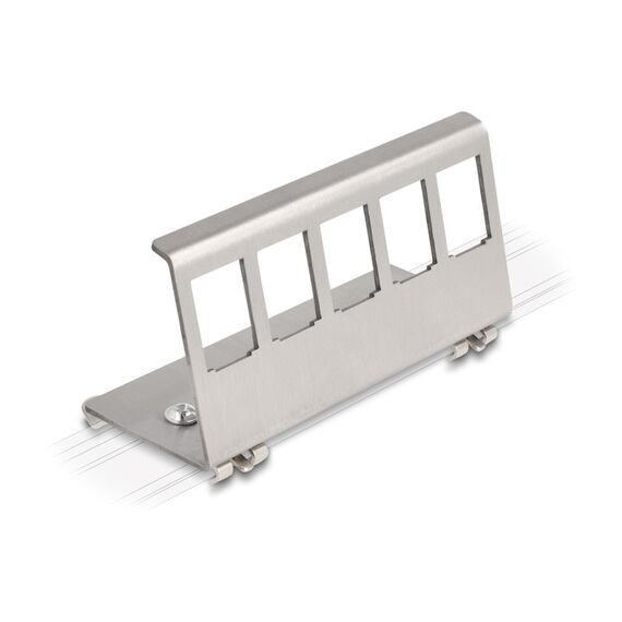 DeLOCK Keystone Metall Halterung 5 Port für Hutschiene