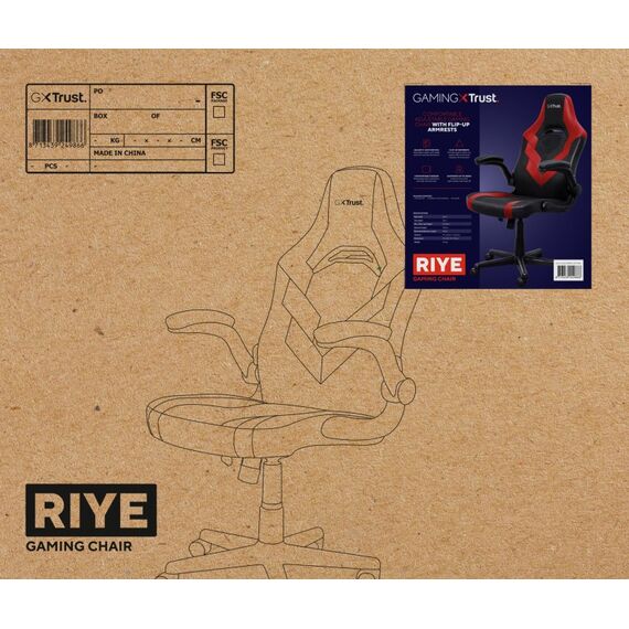 Trust GXT 703R RIYE Universal-Gamingstuhl Schwarz, Rot, 4 image