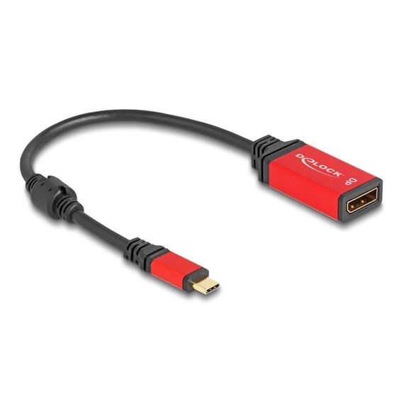 DeLOCK USB Type-C zu DisplayPort Adapter (DP Alt Mode) 8K 30 Hz mit HDR Funktion rot, 2 image