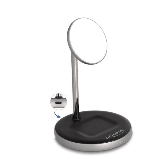DeLOCK Wireless Charger 2 in 1 mit 5 W / 7,5 W / 10 W / 15 W - Qi