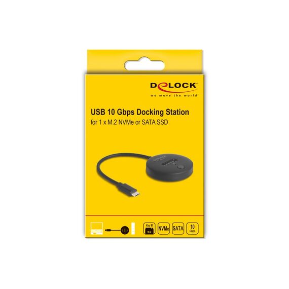 DeLOCK M.2 Dockingstation für M.2 NVMe / SATA SSD mit USB 10 Gbps USB Type-C Stecker, 3 image