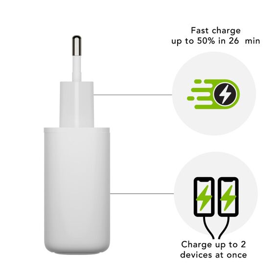 dbramante1928 re-charge - EU Wandladegerät - 2x USB-C 25W - W, 4 image