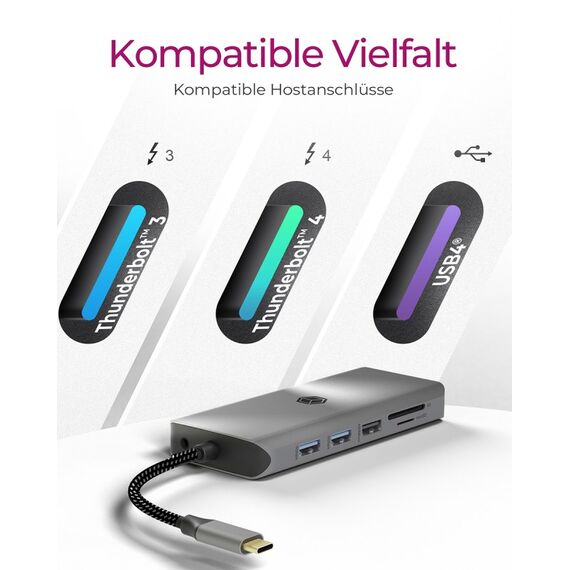 ICY BOX IB-DK4061-CPD, 12 zu 1 USB Type-C® Notebook DockingStation, 2x HDMI, 7 image