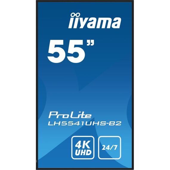 iiyama LH5541UHS-B2 Signage-Display Kiosk-Design 138,7 cm (54.6") LCD 500 cd/m² 4K Ultra HD Schwarz Eingebauter Prozessor 24/7, 3 image