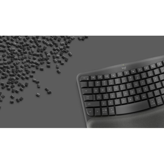 Logitech ERGO Wave Keys Tastatur Büro RF Wireless + Bluetooth QWERTY US International Graphit, 3 image