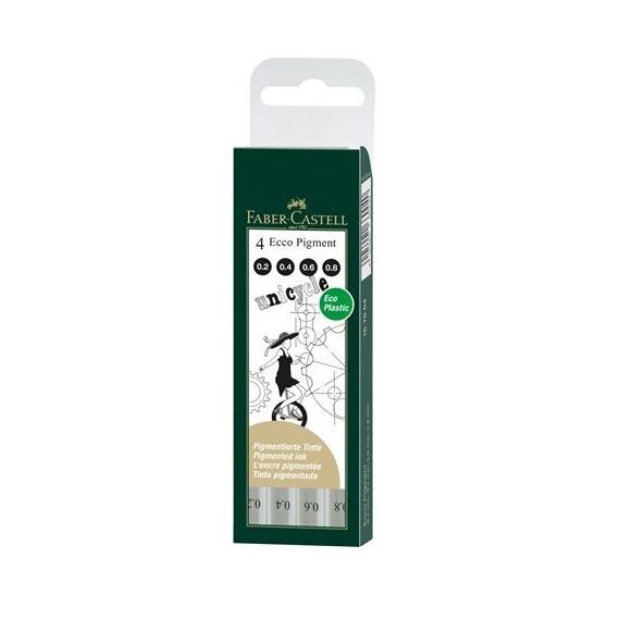 Faber-Castell 167004 Fineliner Schwarz 4 Stück(e)