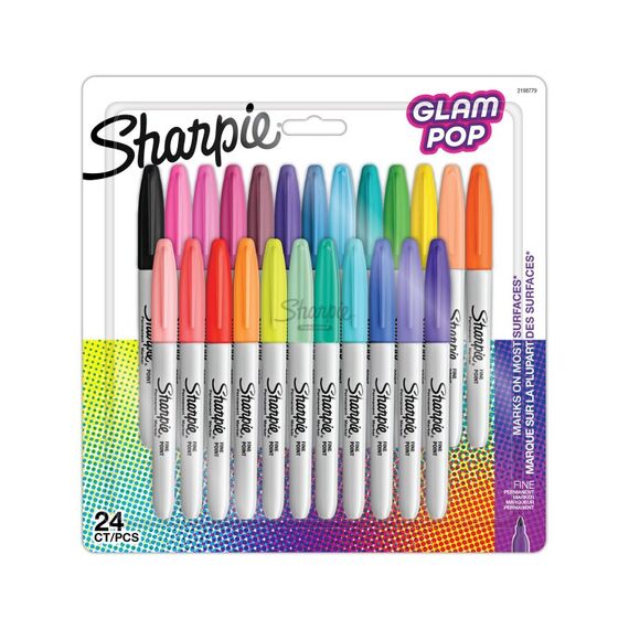 Sharpie 2198779 Marker 24 Stück(e) Feine Spitze Schwarz, Blau, Grün, Orange, Pink, Rot, Gelb