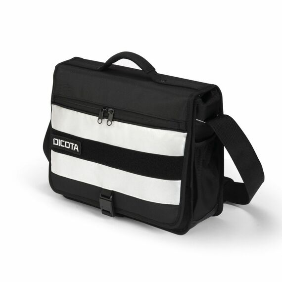 DICOTA P20471-16 Handtasche/Umhängetasche Recyceltes Polyethylenterephthalat (rPET), Thermoplastische Polyurethane (TPU) Schwarz, Weiß Unisex Messenger Bag