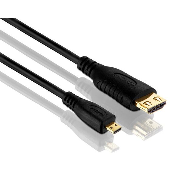 PureLink PI1300-020 HDMI-Kabel 2 m HDMI Typ D (Mikrofon) HDMI Typ A (Standard) Schwarz