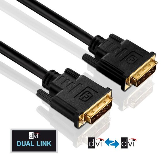 PureLink DVI-D M-M 3m DVI-Kabel Schwarz, Länge: 3 m