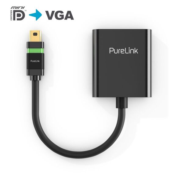 PureLink ULS250 Videokabel-Adapter 0,1 m Mini DisplayPort VGA (D-Sub) Schwarz