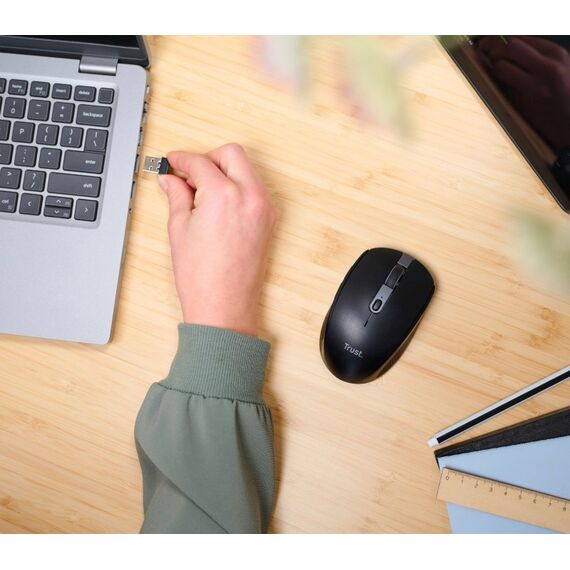 Trust Ozaa Maus Büro Rechts RF Wireless + Bluetooth Optisch 3200 DPI, 4 image