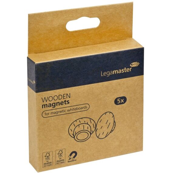 Legamaster WOODEN Magnet 25mm 5St, 2 image