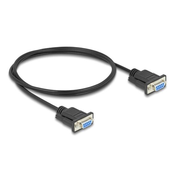 DeLOCK Seriell Kabel RS-232 D-Sub9 Buchse zu Buchse mit schmalem Steckergehäuse 1 m, Länge: 1 m