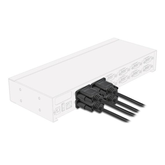 DeLOCK Seriell Kabel RS-232 D-Sub9 Buchse zu Buchse mit schmalem Steckergehäuse 1 m, Länge: 1 m, 2 image