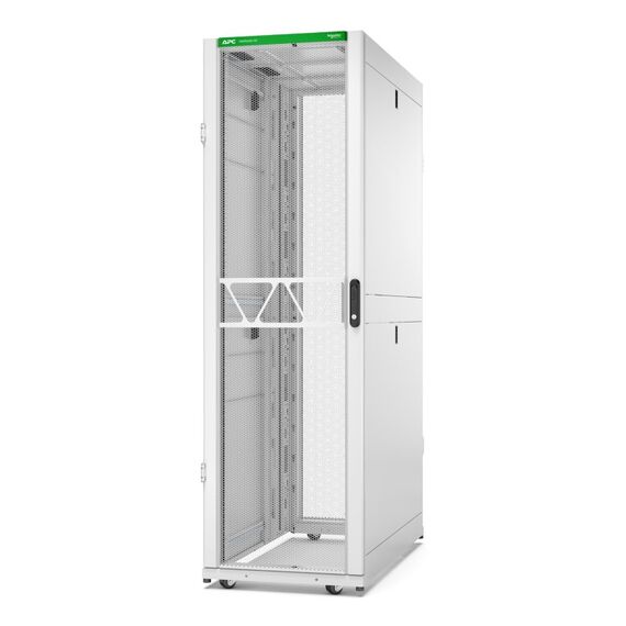 APC NetShelter SX Server Rack Gen 2, 42 HE, 1991H x 600W x 1200D mm, mit Seitenwänden, Weiß