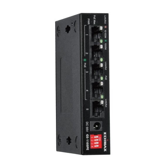Edimax GS-1105PE Netzwerk-Switch Unmanaged Gigabit Ethernet (10/100/1000) Power over Ethernet (PoE) Schwarz, 4 image