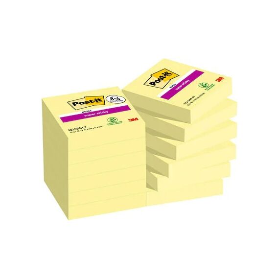 Post-It 622-SSCY-P8+4 Klebezettel Quadratisch Gelb 90 Blätter Selbstklebend, Farbe: Gelb