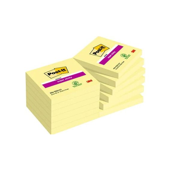 Post-It 7000048173 Klebezettel Quadratisch Gelb 90 Blätter Selbstklebend