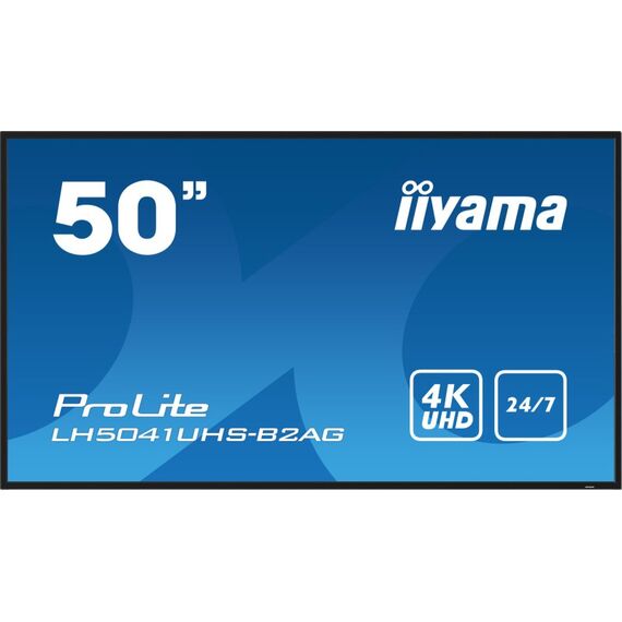 iiyama LH5041UHS-B2AG Signage-Display Digital Signage Flachbildschirm 127 cm (50") LCD 500 cd/m² 4K Ultra HD Schwarz 24/7, 2 image