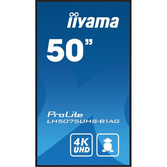iiyama LH5075UHS-B1AG Signage-Display Digital Signage Flachbildschirm 125,7 cm (49.5") LCD WLAN 500 cd/m² 4K Ultra HD Schwarz Eingebauter Prozessor Android 11 24/7, 3 image