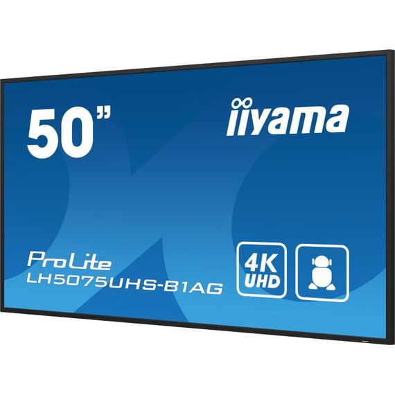 iiyama LH5075UHS-B1AG Signage-Display Digital Signage Flachbildschirm 125,7 cm (49.5") LCD WLAN 500 cd/m² 4K Ultra HD Schwarz Eingebauter Prozessor Android 11 24/7, 6 image