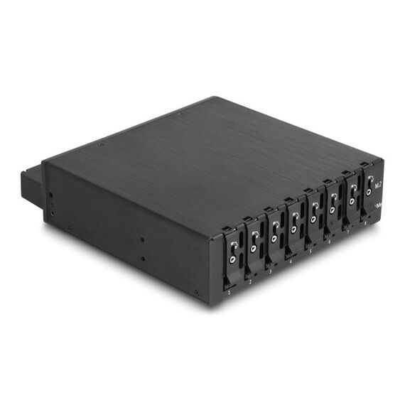 DeLOCK 5.25″ Wechselrahmen für 8 x M.2 NVMe SSD mit Slim SAS SFF-8654 Anschluss