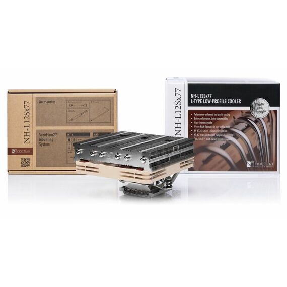 Noctua NH-L12SX77 Computerkühlsystem Prozessor Kühlkörper/Radiator 12 cm Beige, Nickel 1 Stück(e), 3 image