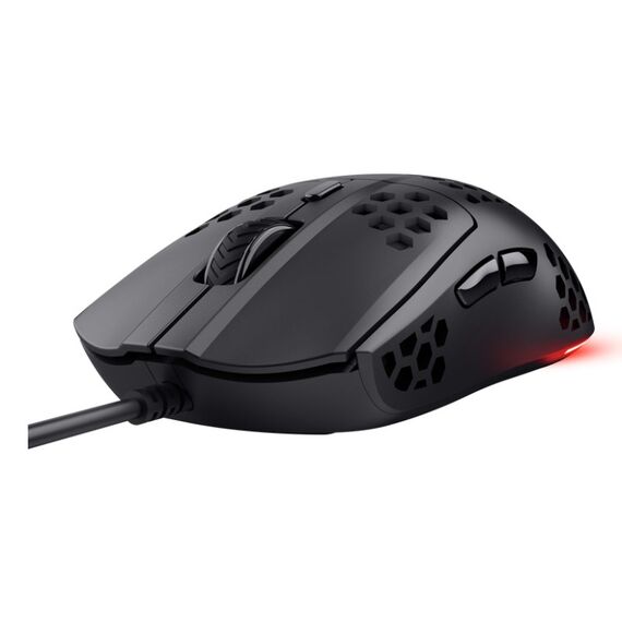 Trust GXT 928 HELOX Maus Gaming Rechts USB Typ-A Optisch 6400 DPI, Farbe: Schwarz