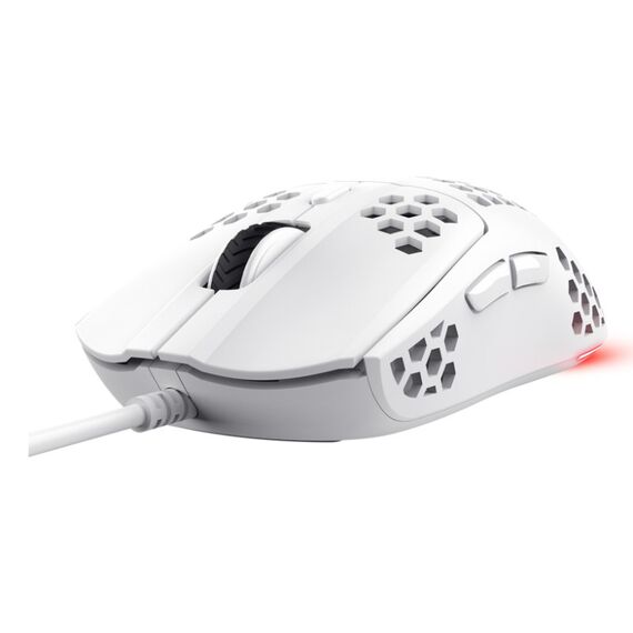 Trust GXT 928 HELOX Maus Gaming Rechts USB Typ-A Optisch 6400 DPI, Farbe: Weiß